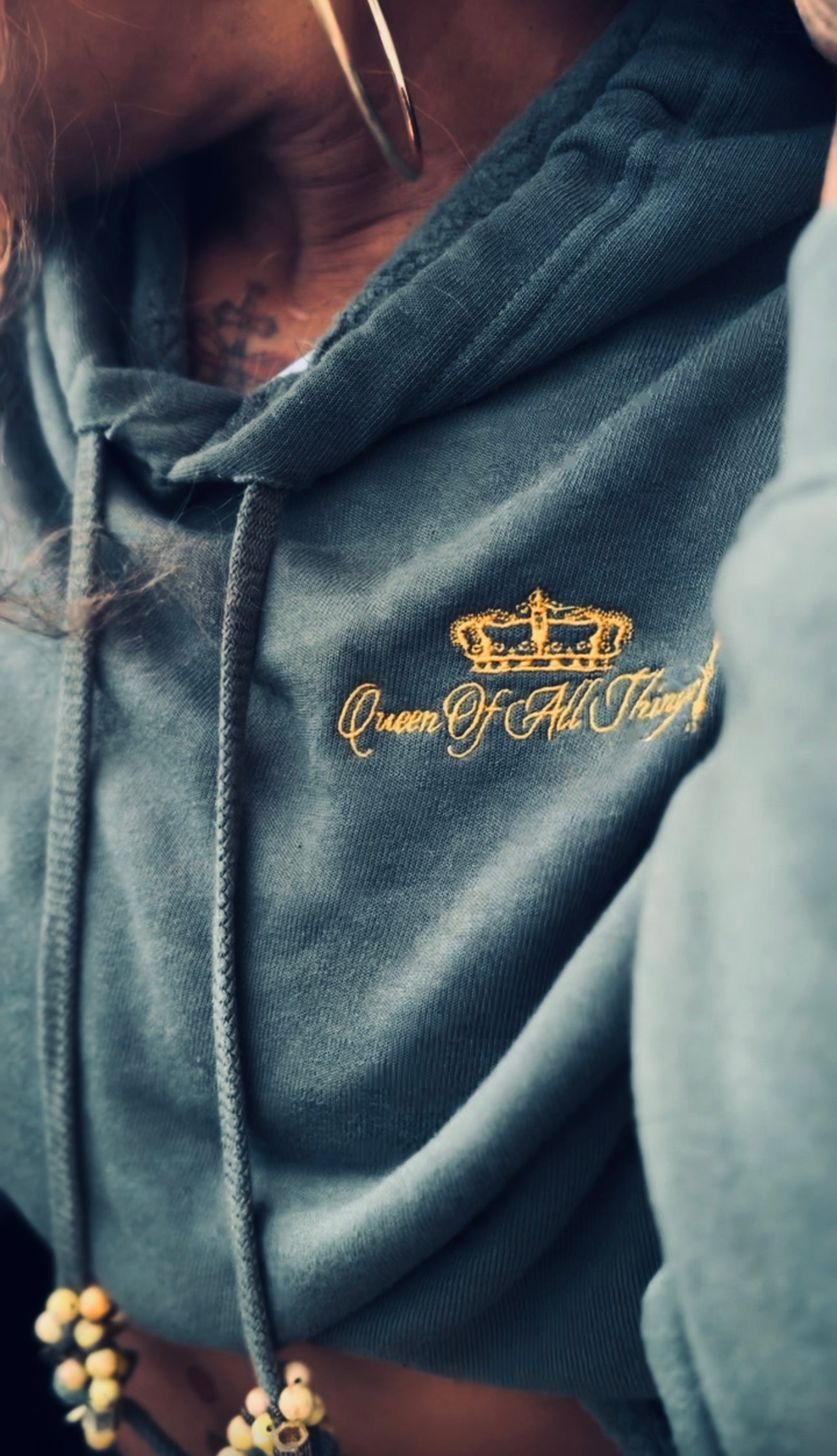 Army “Green to Gold” Crop Hoodie