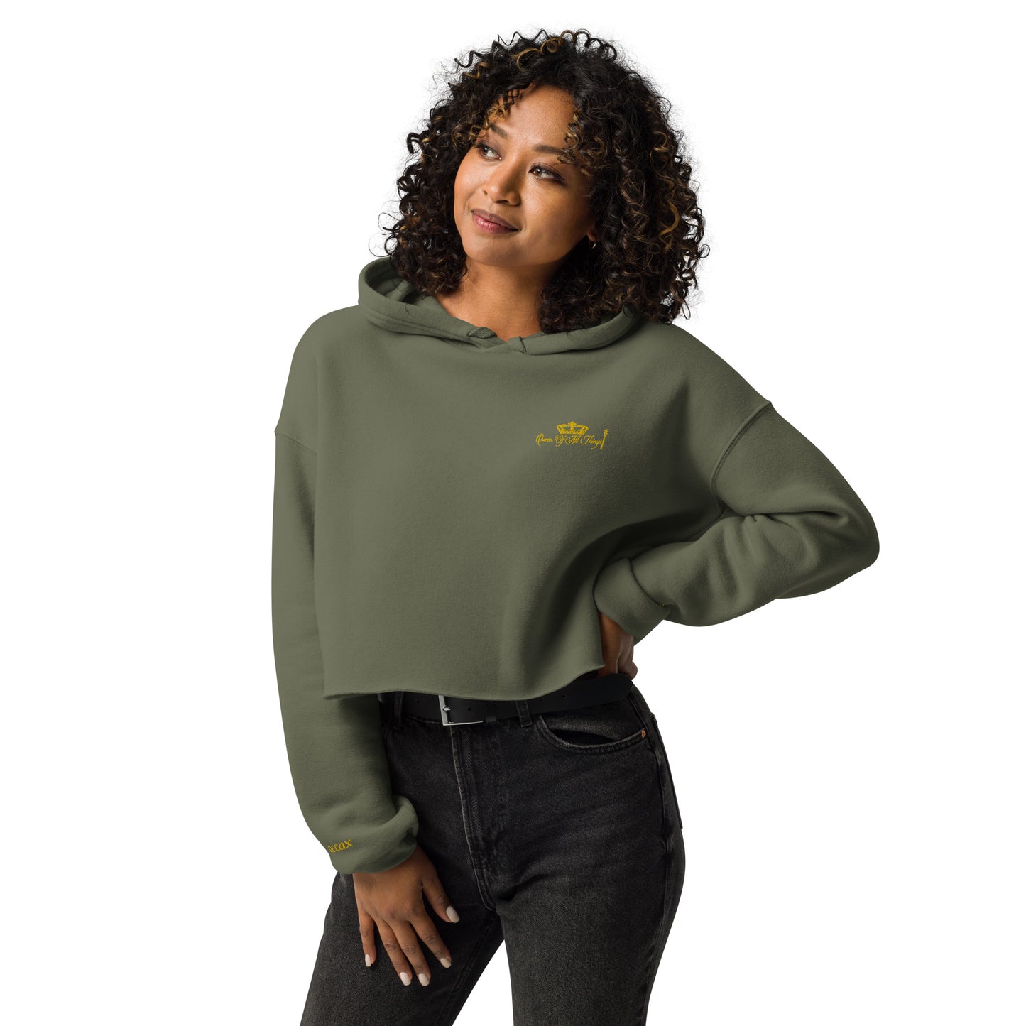 Army “Green to Gold” Crop Hoodie